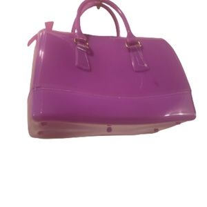 Purple “jelly” handbag very “Barbie” like style